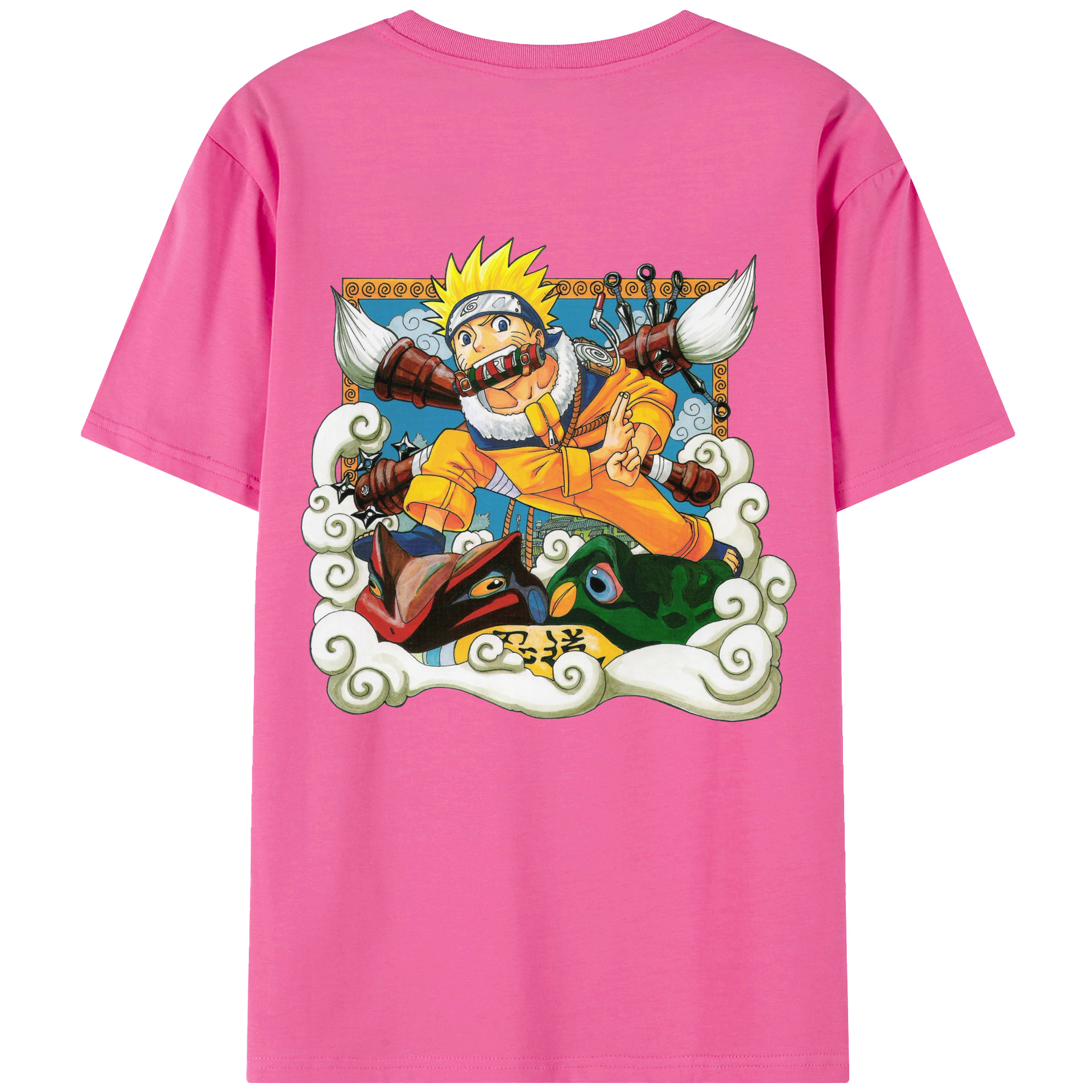 （画像用） NARUTO -ナルト- うずまき ナルト Uzumaki Naruto レディース半袖Tシャツ(バックプリント)